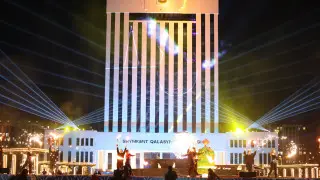 Как прошло уникальное лазерное шоу в Шымкенте