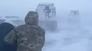 Трасса Астана - Щучинск закрыта: метель, плохая видимость