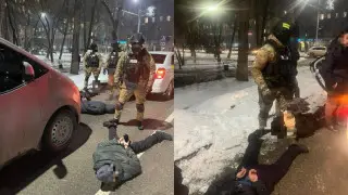 Спецназ провел задержание в центре Алматы