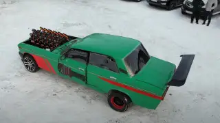 “Лада“ поехала на двигателе из 50 аккумуляторных дрелей