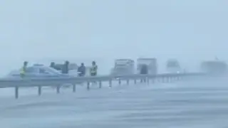 40 авто застряли на выезде из Темиртау из-за бурана