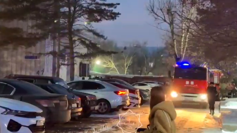 Кадр видео МЧС РК