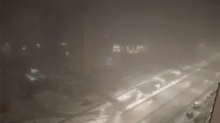 Туман окутал ночью столицу Казахстана