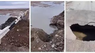 Два участка дороги размыло весенними паводками  в области Жетысу