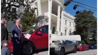 Трамп устроил рекламную акцию в поддержку Tesla у Белого дома и купил одну