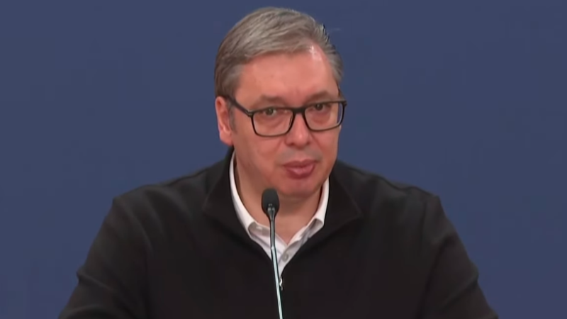 Александр Вучич. Кадр телетрансляции