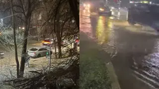 На Алматы обрушились ураган и ливень: горожане делятся видео стихии