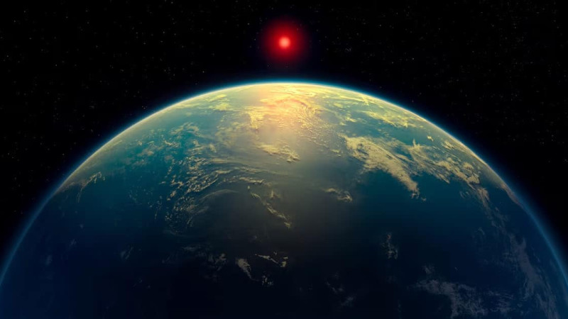 Поверхность планеты K2-18b в представлении художника. © University of Cambridge