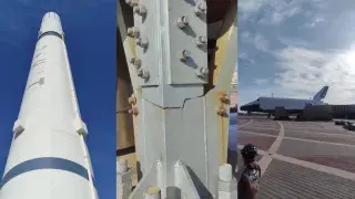 Жителей Астаны напугала трещина в макете ракеты “Зенит“