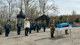 В ВКО захоронили останки солдата, погибшего в 1943 году на Крайнем Севере