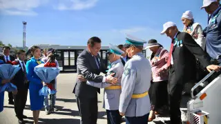 В Усть-Каменогорске встретили участников Парада Победы