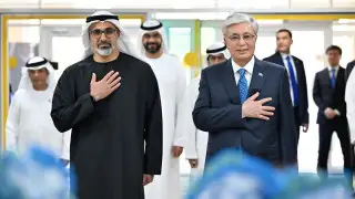 Президент Казахстана и наследный принц Абу-Даби посетили школу-лицей в Астане