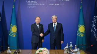 Президент Токаев встретился с Пан Ги Муном в Астане