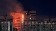 Пожар вспыхнул в жилом комплексе “Семь бочек“ в Астане