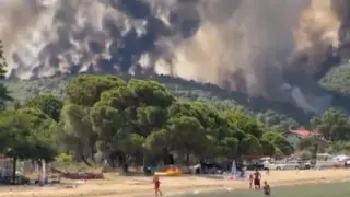 Тысячи людей эвакуируют на острове Крит из-за лесных пожаров