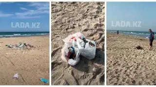 Жители Актау пришли в ужас от поведения отдыхающих на “мальдивском пляже“