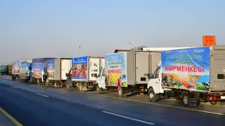 540 тонн продукции. Караван из Туркестана прибудет в область Абай