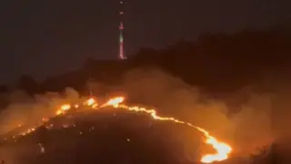 Склон горы загорелся в Алматы