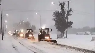 Павлодар засыпало снегом