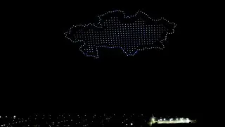 В Конаеве прошло грандиозное дрон-шоу в честь Дня Республики