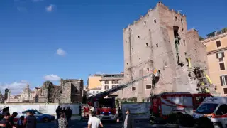 В Риме обрушилась средневековая башня: есть пострадавшие