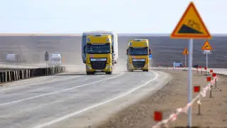 В Актюбинской области открыли первый участок дороги Актобе - Карабутак - Улгайсын