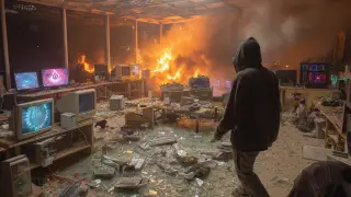 Казахстанец из злости разгромил и сжёг развлекательный центр