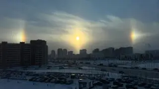 Необычное явление в небе заметили жители Астаны