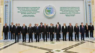 Токаев, Эрдоган, Путин. Появилось совместное фото лидеров в Ашхабаде