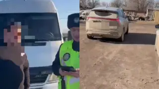 Казахстанца лишили прав из-за грязи на номере авто: видео