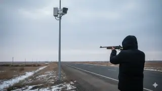 Казахстанец выстрелил в камеру “Сергек“ и поплатился