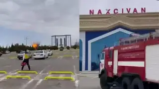 Дрон из Ирана упал на территорию аэропорта в Азербайджане