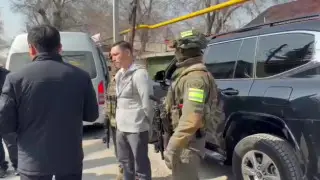 Появилось видео задержания Санжара Бокаева