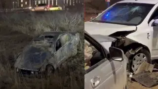 Три машины столкнулись ночью в Караганде, пострадали пять человек