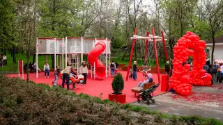 На терренкуре в Алматы открылась новая игровая площадка