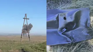 “Хлопок и дым“. Падение беспилотника сняли на видео в Актюбинской области